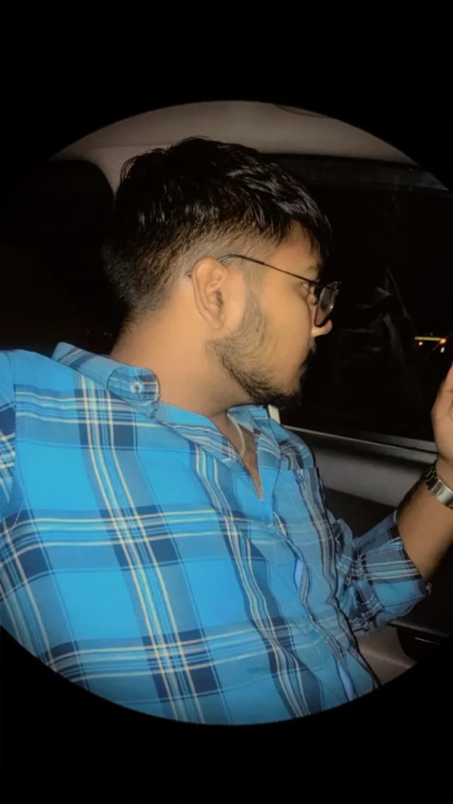 On a drive after dark